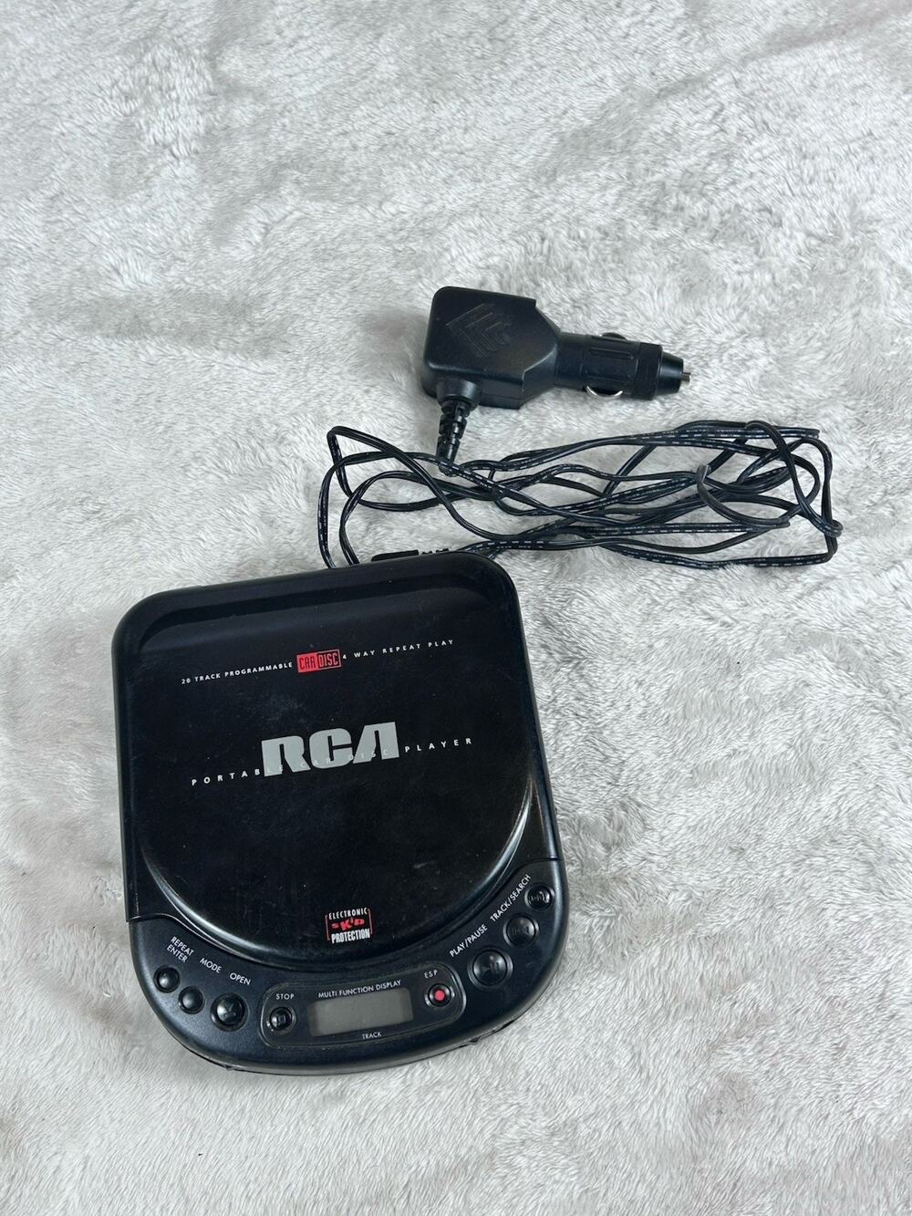 RCA Portable Car Disc Player RP-7925A w/Car Charger,